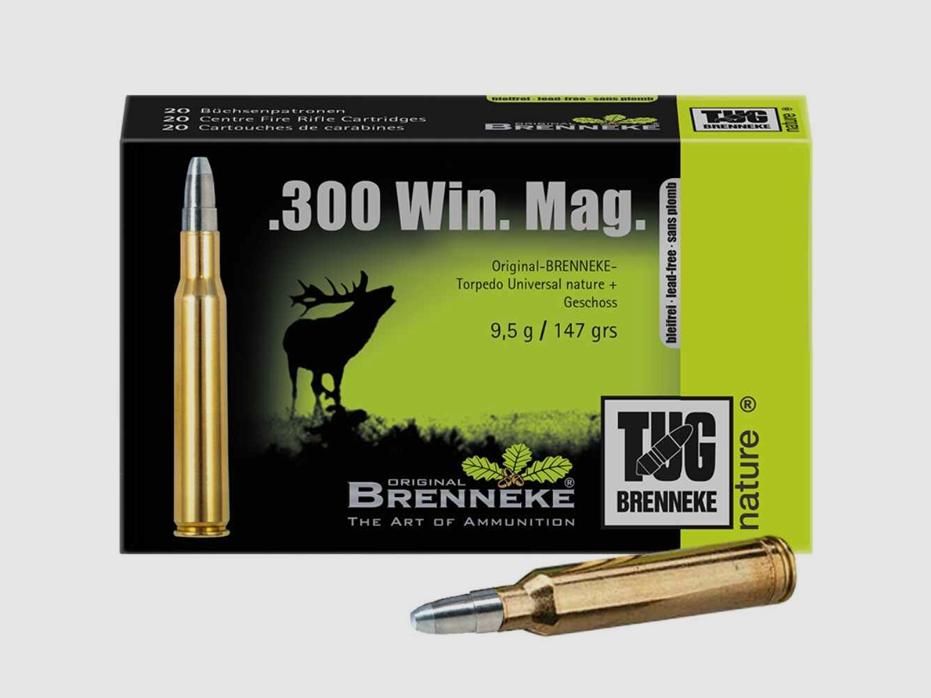.300 Win. Mag. TUG nature 9,5g/147 grs. Brenneke