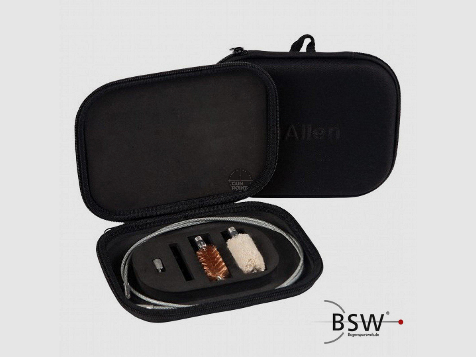 Gun cleaning kit - in case with steel pull