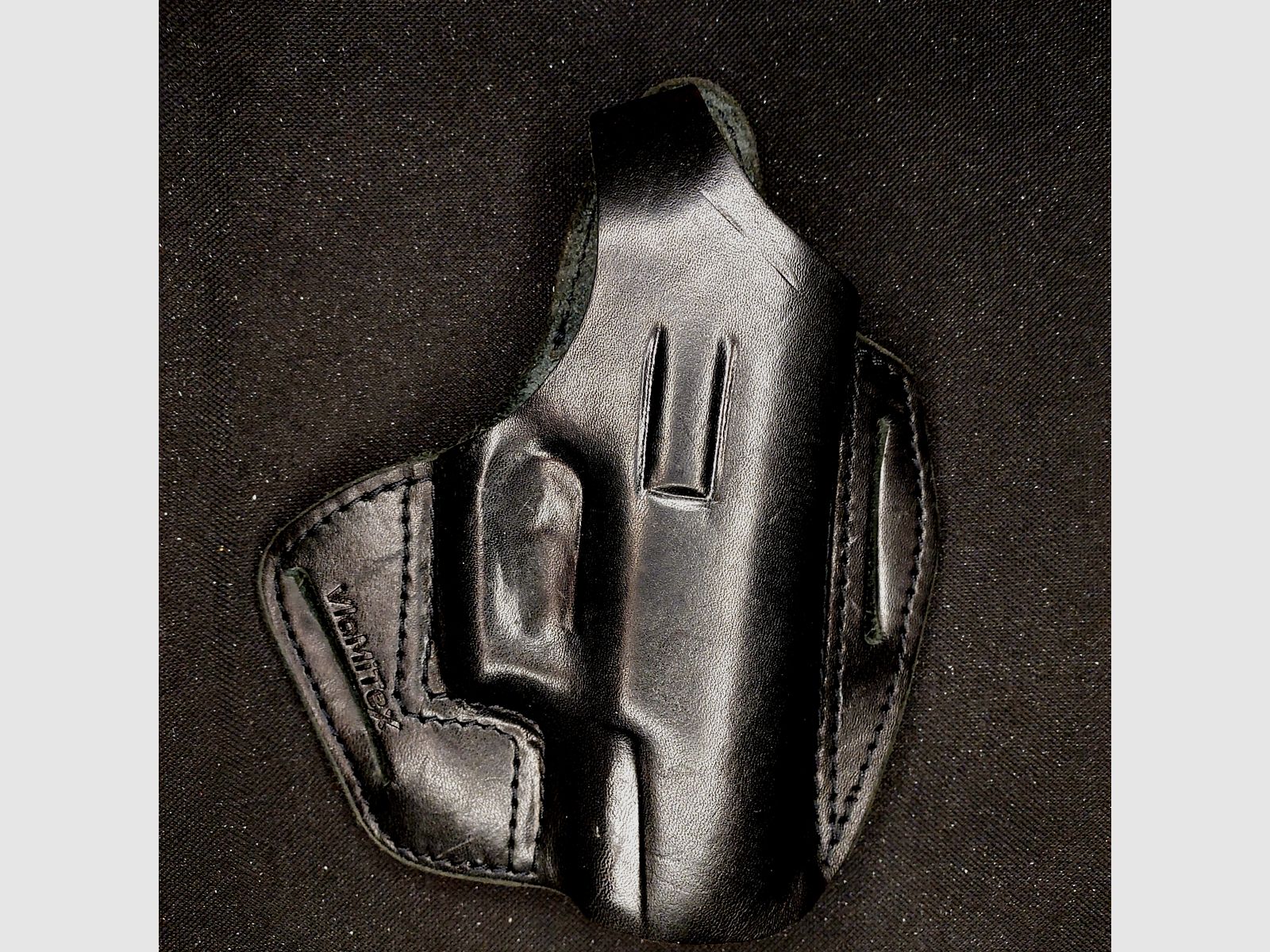 Walther P99 Schreckschuss Pistool 9mm P.A.K. bicolor Nikkel (PTB 762) P 99 met leren holster