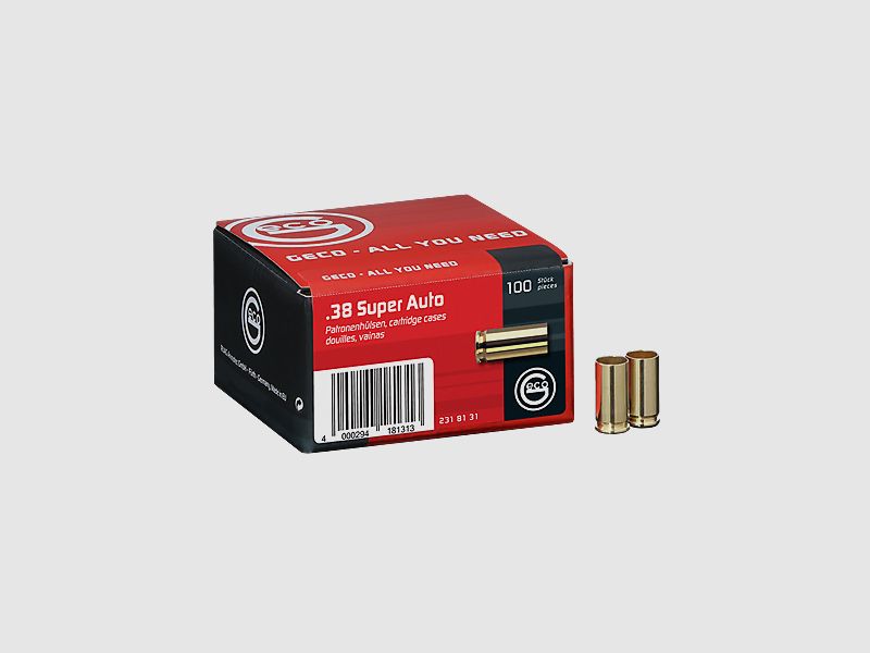 Geco Hülsen .38 Super Auto 100 Stück #2318131