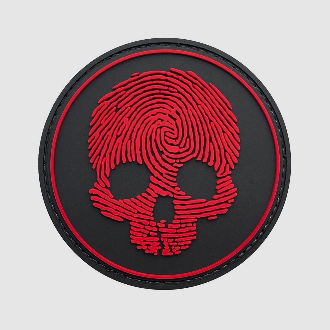 Łata Czaszki z Odciskiem Palca Czerwony