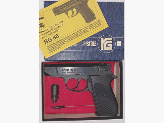 Röhm Pistole RG 88 - 9 mm P.A.K. - PTB 670