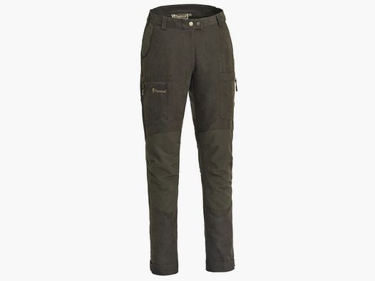 Pinewood Caribou Hunt Damen Hose Kurzgröße Suede Borwn/Dark Olive - 36