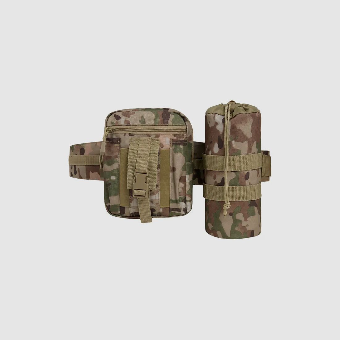 Brandit Taillengürtel "Allround" mit Tasche + Flaschenhalter - Tactical Camouflage