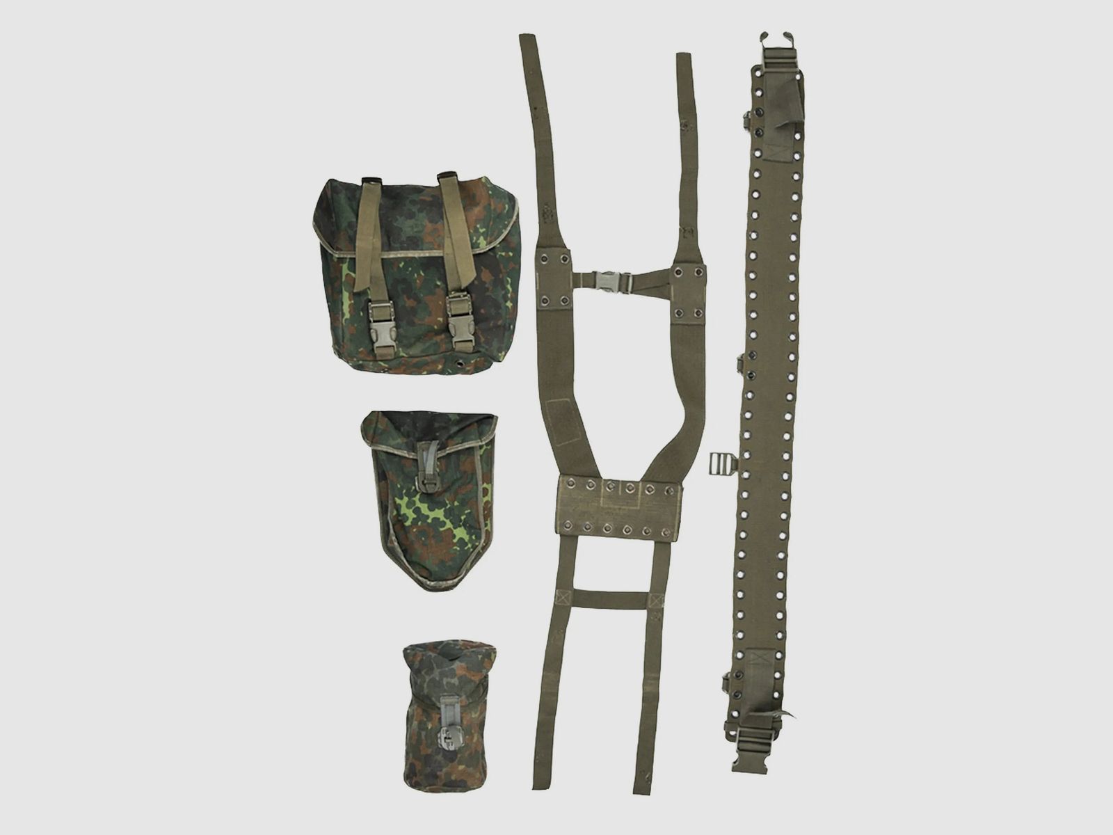Bundeswehr Original BW Tragesatz 5-teilig gebraucht flecktarn