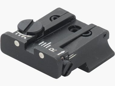 LPA TPU10WE30 verstellbare Mikrometer-Kimme für S&W 3rd Gen Pistolen Kaliber .45 ACP/10 mm Auto – 2-Punkt