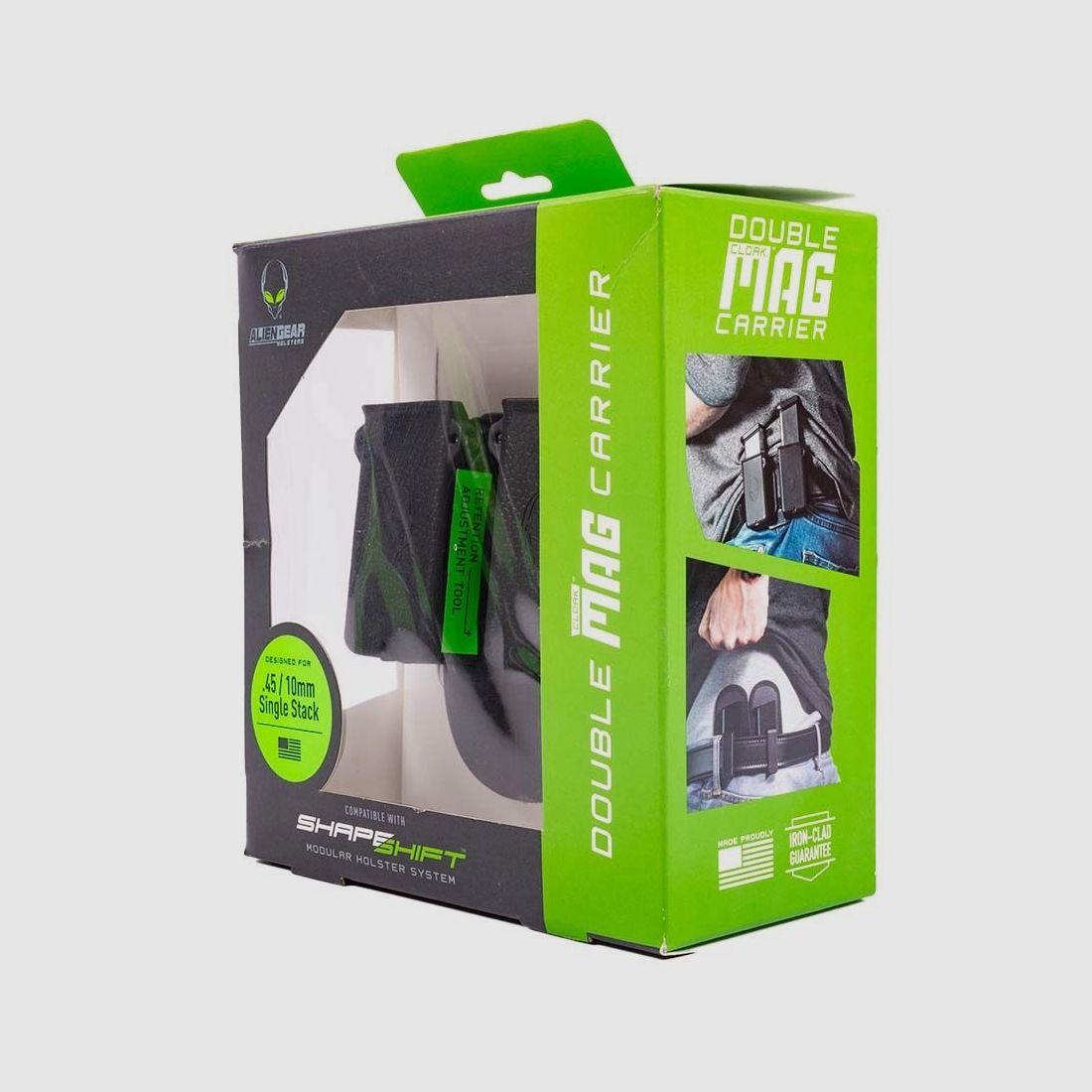 Aliengear Holsters Double Mag Carrier .45 ACP singe stack