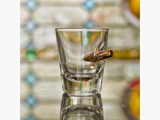 KolbergGlas Shotglas mit Geschoß