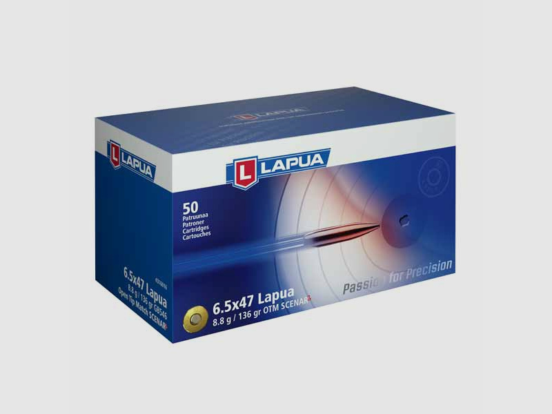 Lapua 6,5x47 Lapua 136GR Scenar-L 50 Patronen