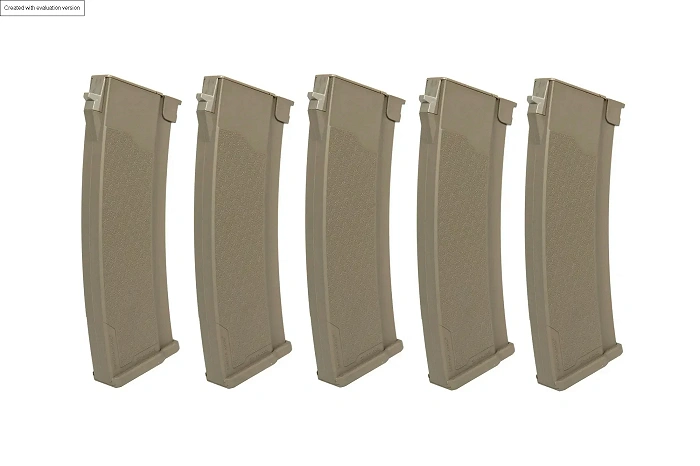 Set of 5 ASG S-Mag magazines for the J series – Hi-Cap – tan, image 3 of 6