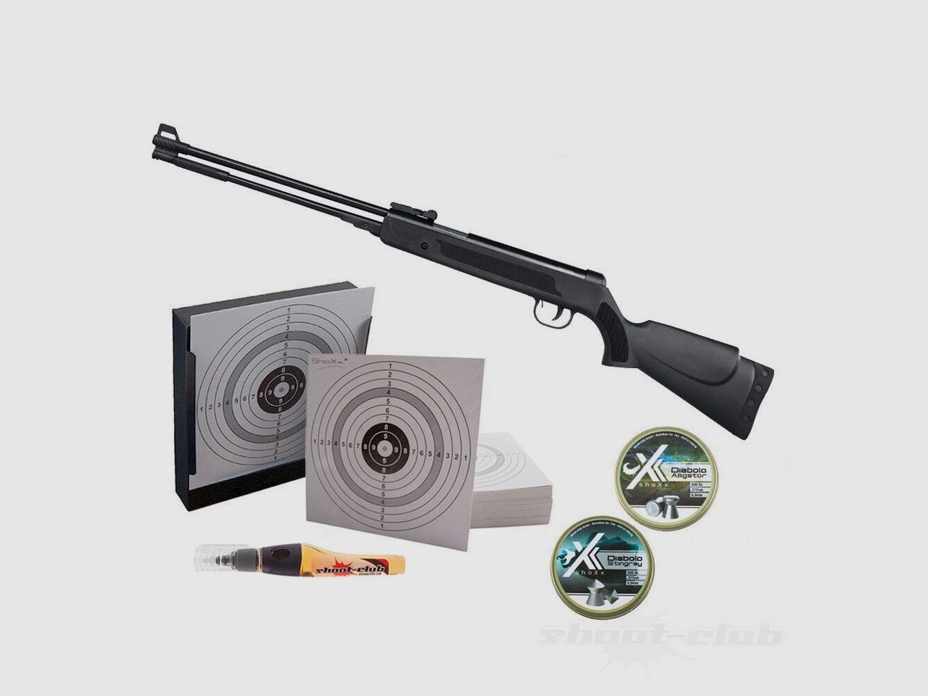 German Sport Gun GSG WF600P LG Unterhebelspanne 4,5mm Diabolo Kugelfang Set