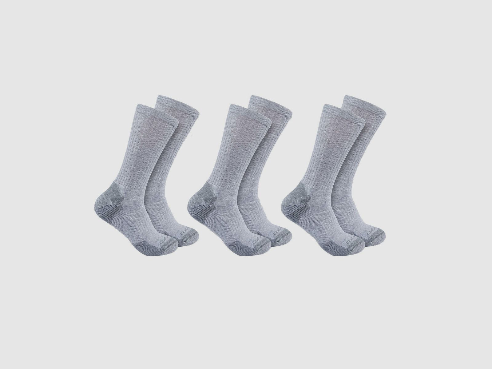Carhartt Crew Socks 3-Pack Men's Grey M