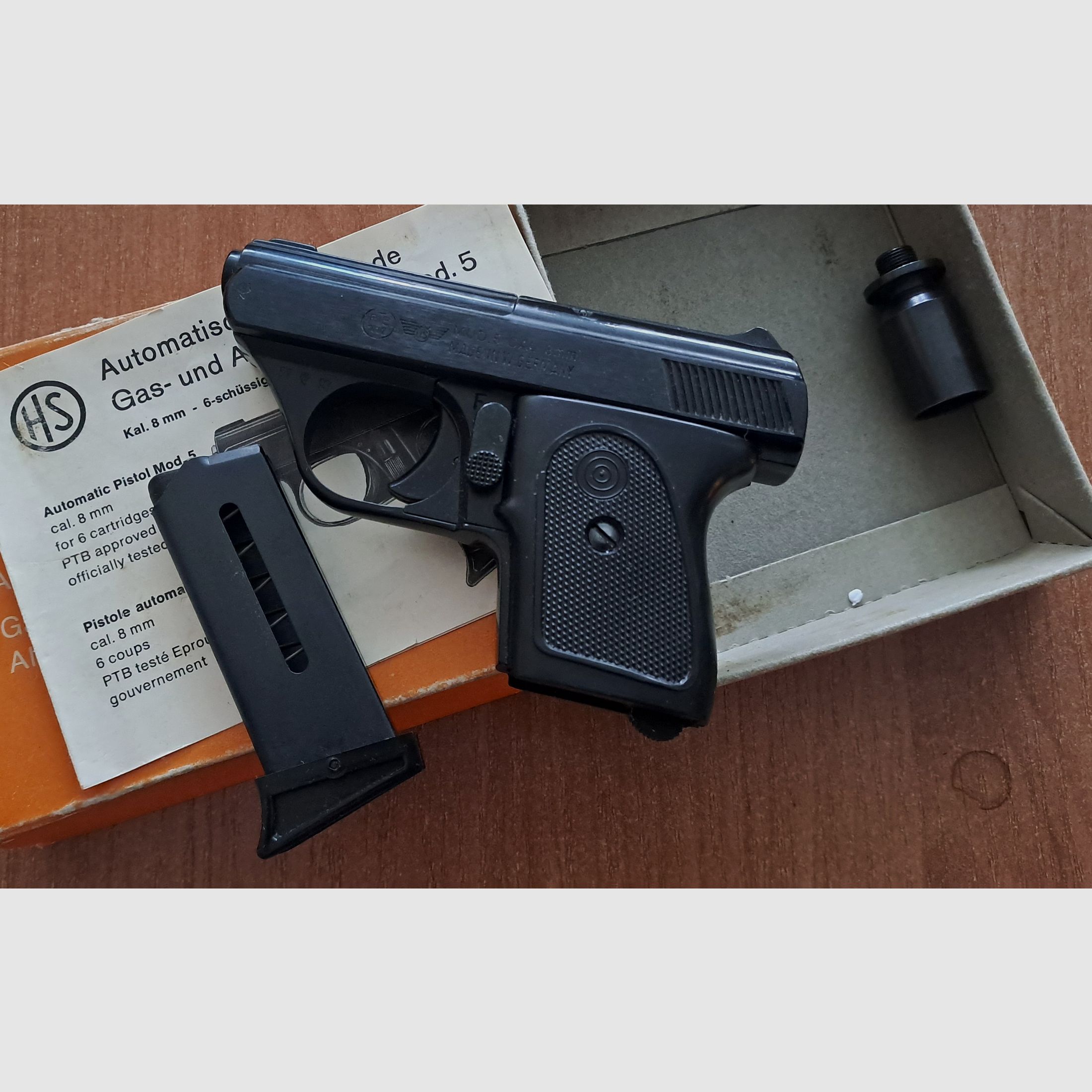 HS Mod.5 Cal. 8 mm blank/ PTB 100/2 from 1993