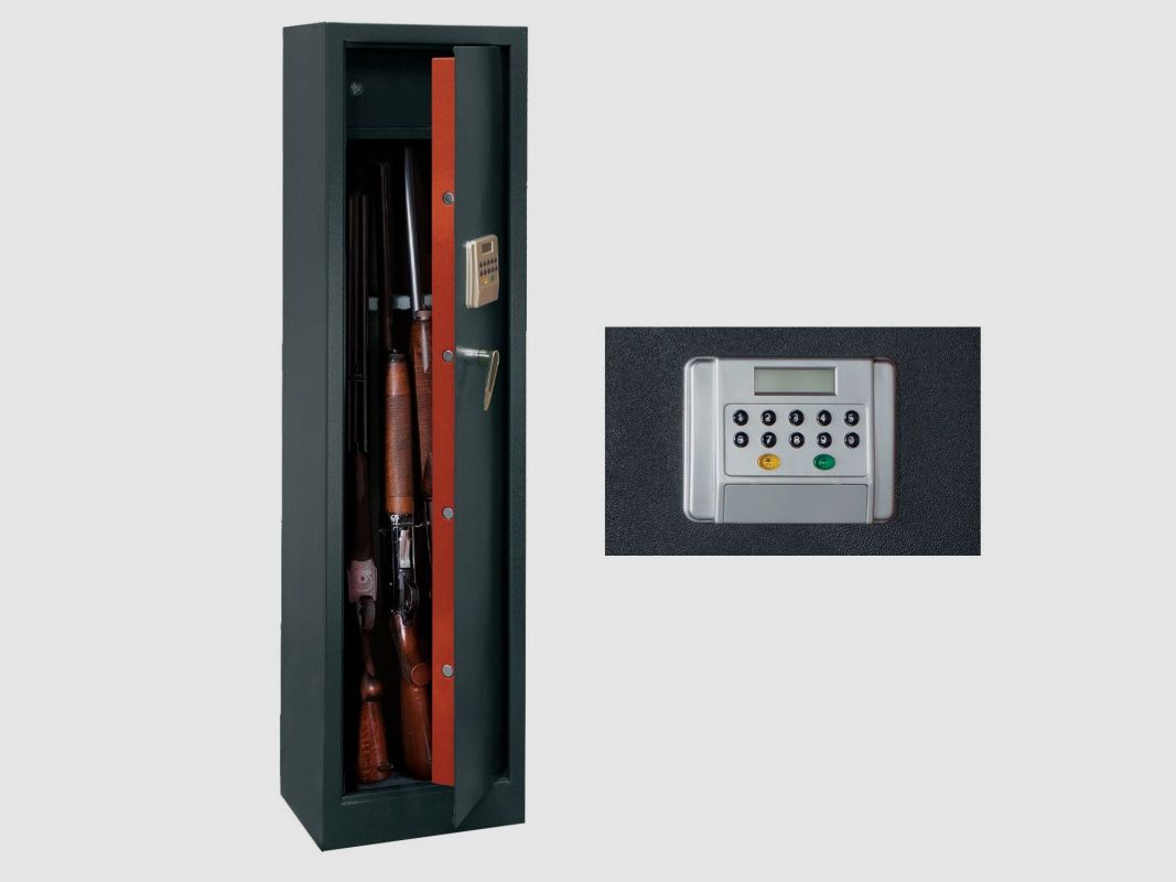 TECHNOMAX PORTAFUCILI A COMBINAZIONE ELETTRONICA CON TESORETTO TCE/10 (10 POSTI)