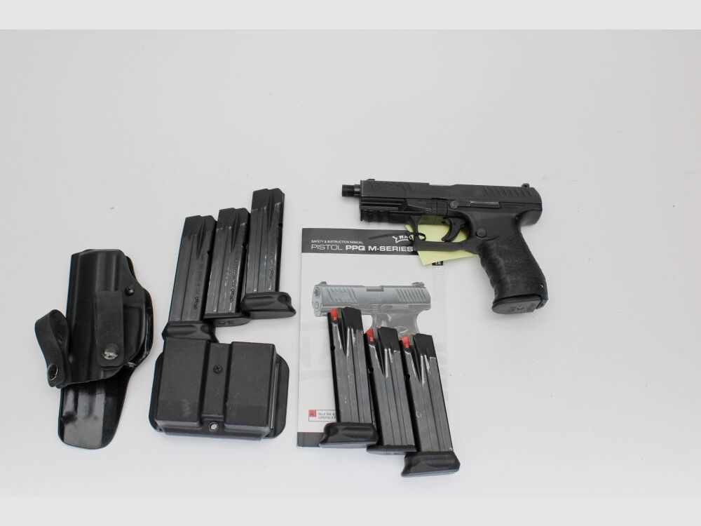 Pistolet Walther PPQ Navy SD Kal. 9mm Luger z 7 Magazynami i Kaburą 9mmLuger