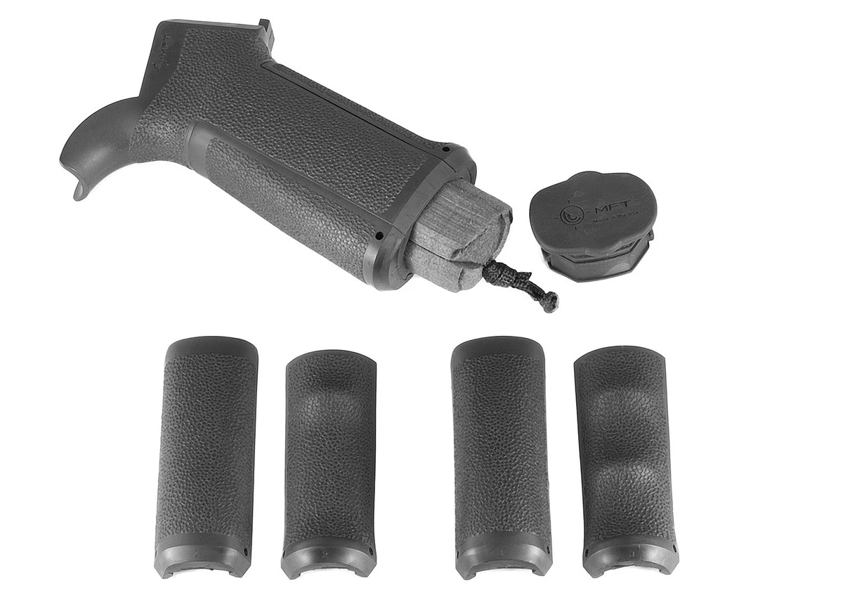 MFT Engage AR15/M16 Pistol Grip with 3 sets of interchangeable front and back straps BLK, image 4 of 5