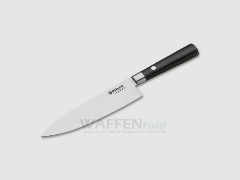 Cuchillo de cocina Böker de acero Damasco negro