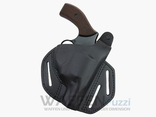 Leder-Gürtelholster schwarz für 2 Zoll Revolver für K-Rahmen
