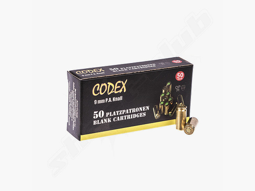 Albrecht Kind GmbH Codex Gold Schreckschussmuniti on 9mm P.A.K. - 50 Stück