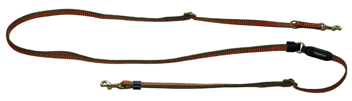 Smycz na ramię Deluxe 15mm pomarańczowo-zielona Niggeloh