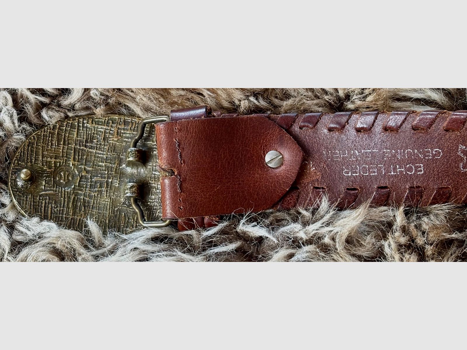 Traditional hunting genuine leather belt 100 cm long 4 cm wide men & women