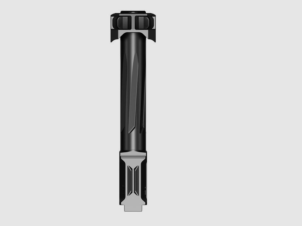 Radian Weapons – Canne per Pistola / Ramjet Barrel / W/Afterburner Micro Comp / Per Glock 19 Gen5, 19X, 45 / 9mm / BLK/GRAY, immagine 3 di 4