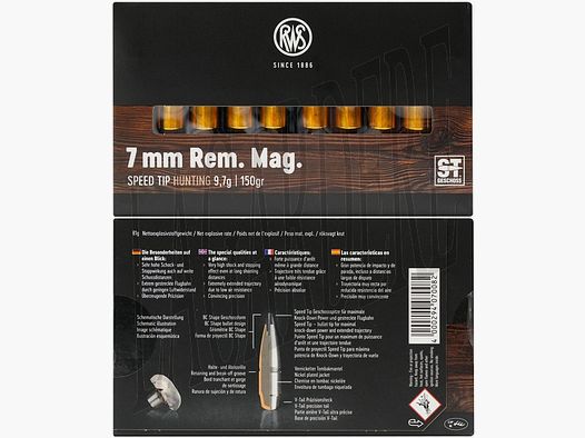 RWS SPEED TIP 9,7G / 150 GR (PATRONE)