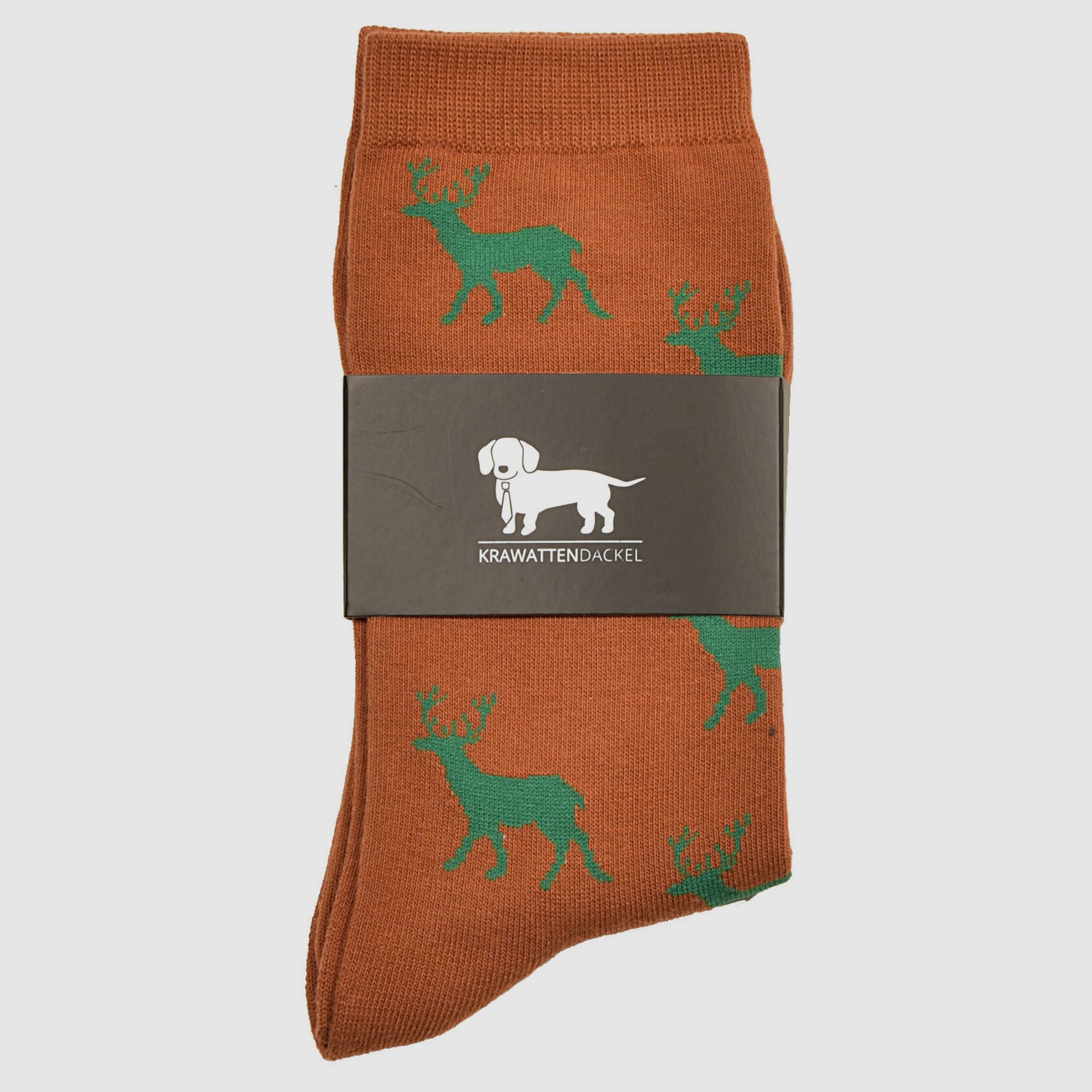 Krawattendackel Socken mit Hirsch