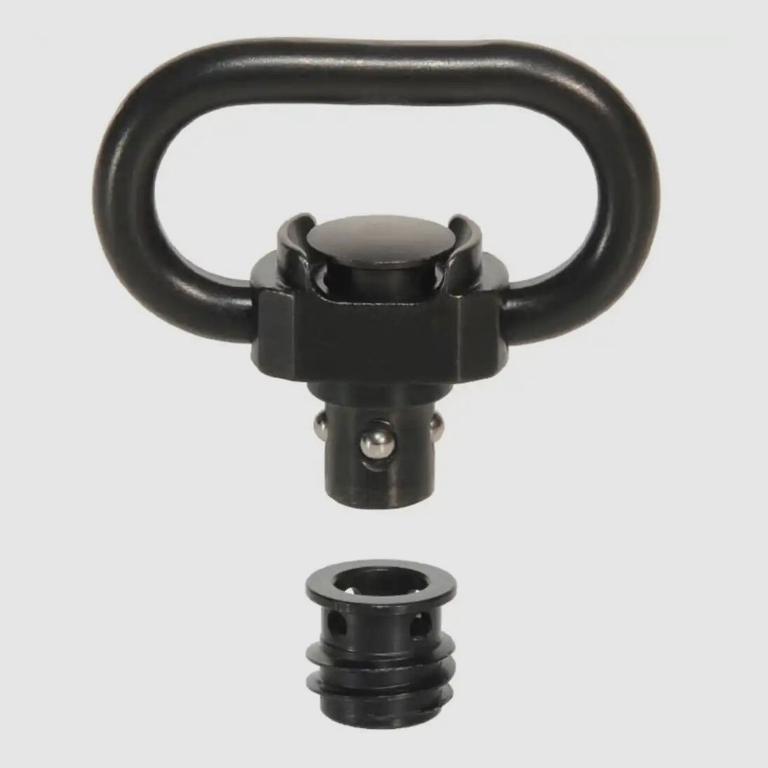 Soporte de correa Halder y casquillo Slim "Push & Go" para mangos de plástico