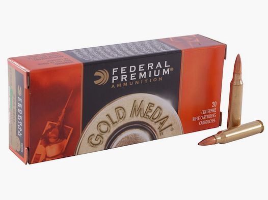 Federal Premium Gold Medal Sierra MatchKing .223 Rem. 69GR BTHP 20 cartouches