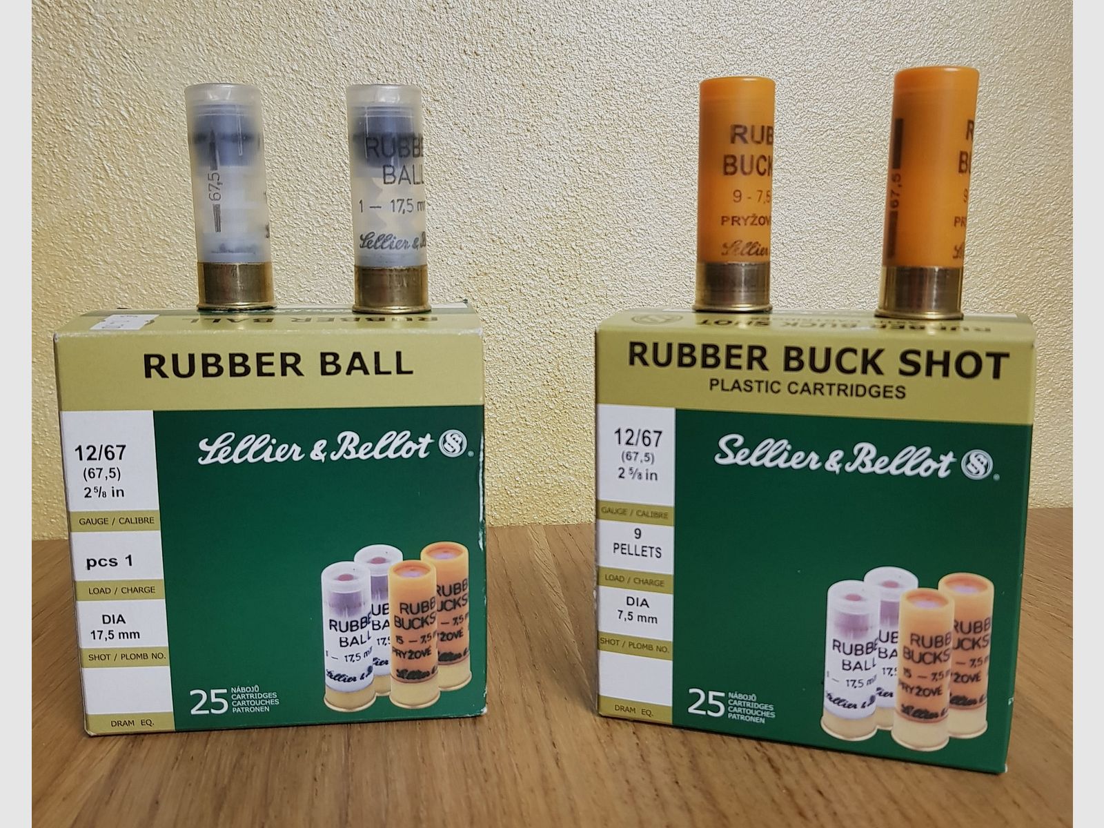 SELLIER & BELLOT GUMMIKUGEL UND GUMMIGESCHOSSE FÜR HAUSVERTEIDIGUNG Kal. 12