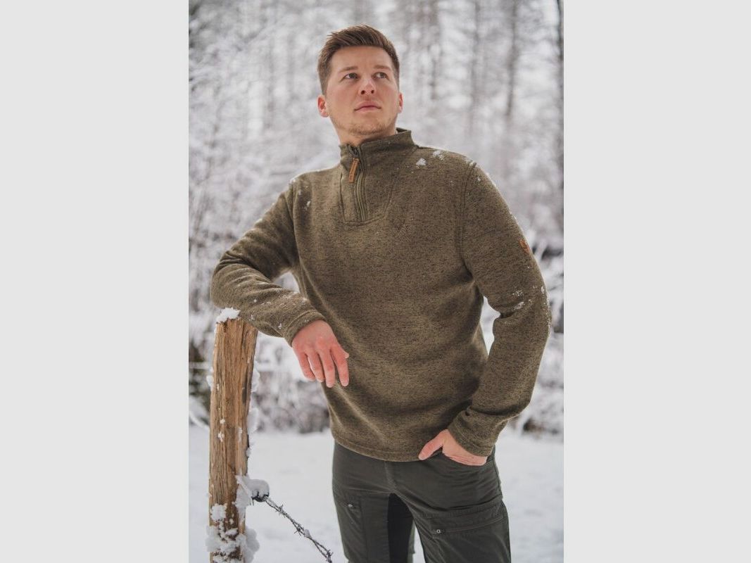OS Trachten Herren Pullover Strick Fleece Franklyn