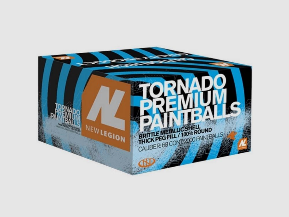 Nuove palline da paintball Premium Turnier Tornado Legion (scatola da 2000)
