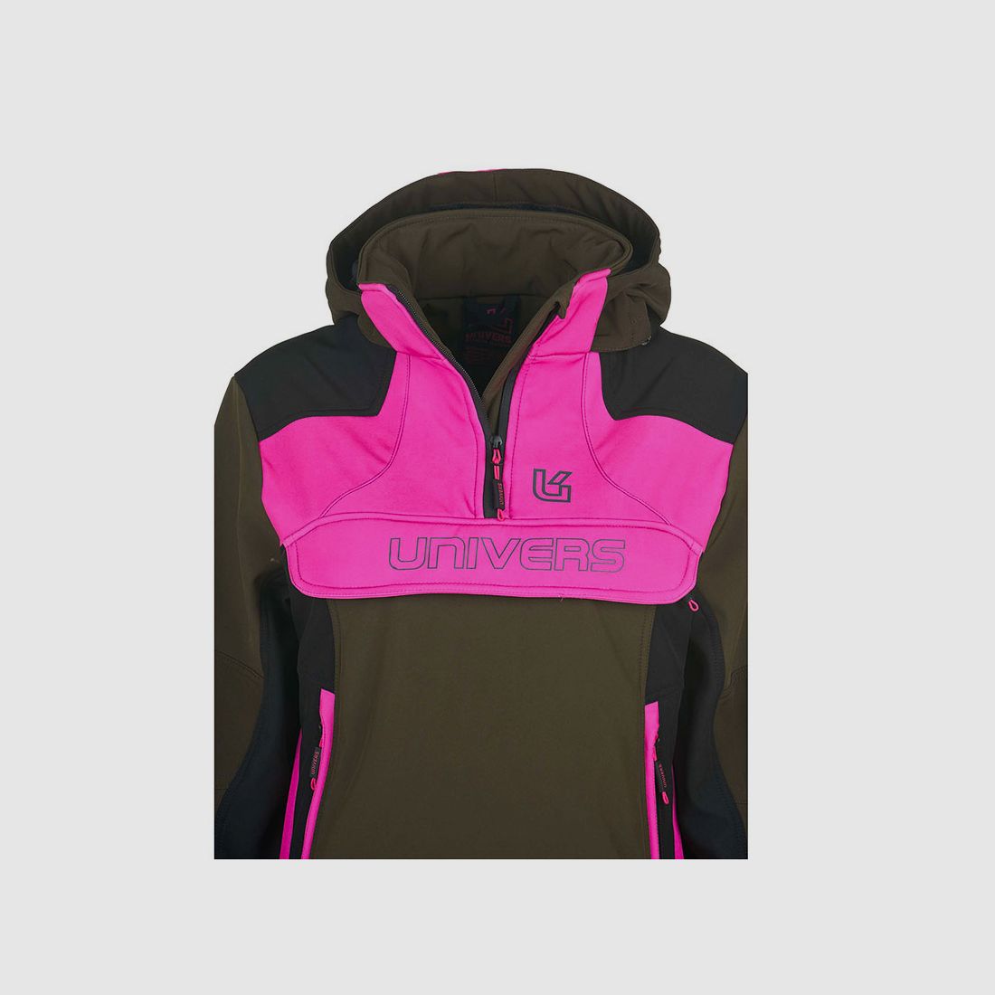 UNIVERS – DAMEN – JAGDJAKE ALASKA U-TEX Grün/Pink, Bild 5 von 6