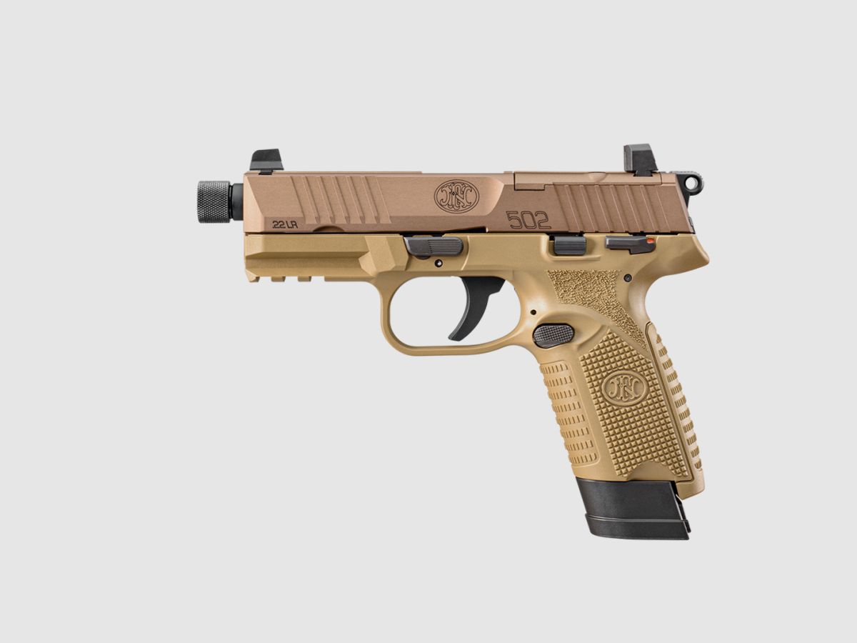 Pistole FN 502 Tactical FDE .22 LR, Bild 2 von 2