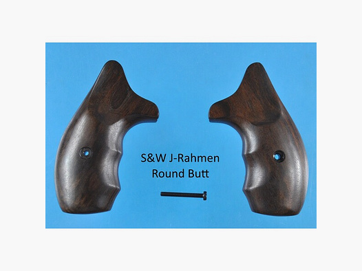 Nussbaum-Griffschalen für S&W J-Rahmen Round Butt (runder Rahmen),Weihrauch HW 37 u. 88, Erma EGR 66