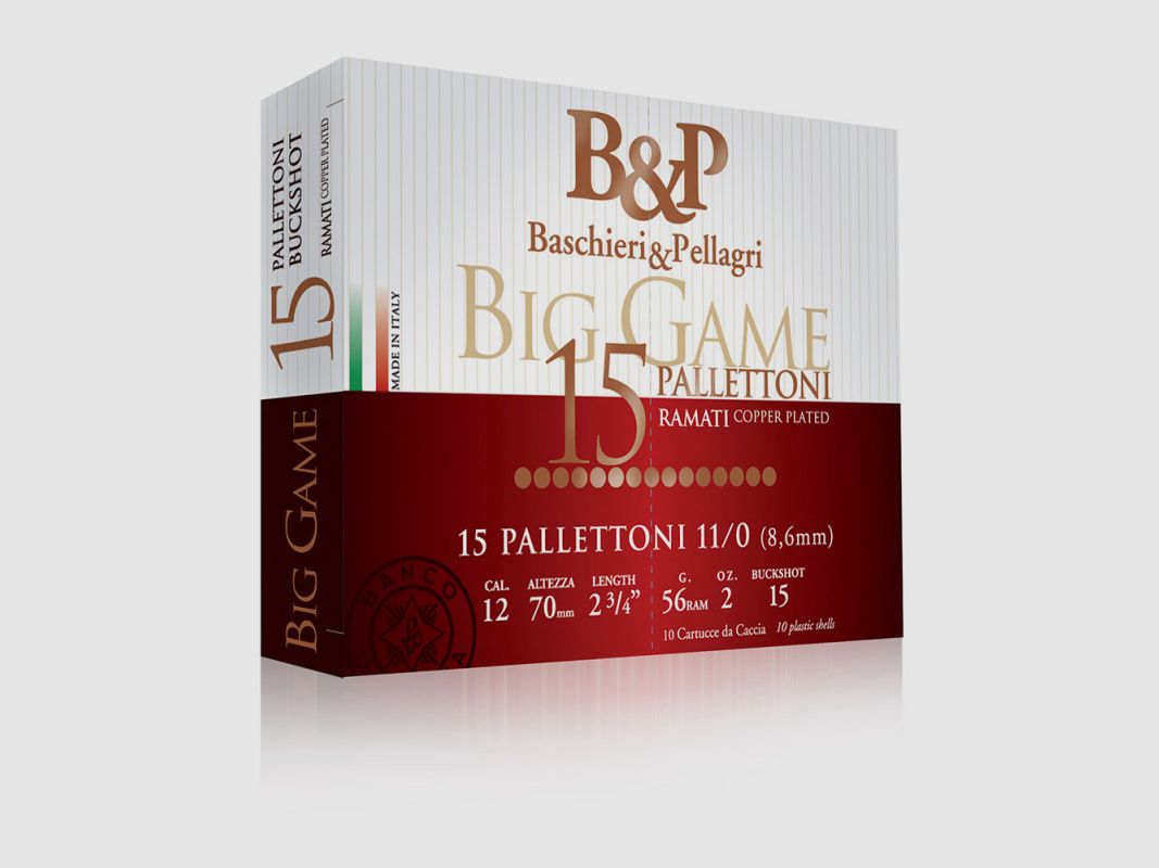 CHEVROTINES BASCHIERI&PELLAGRI BIG GAME PALLETTONI 15 GRAINS