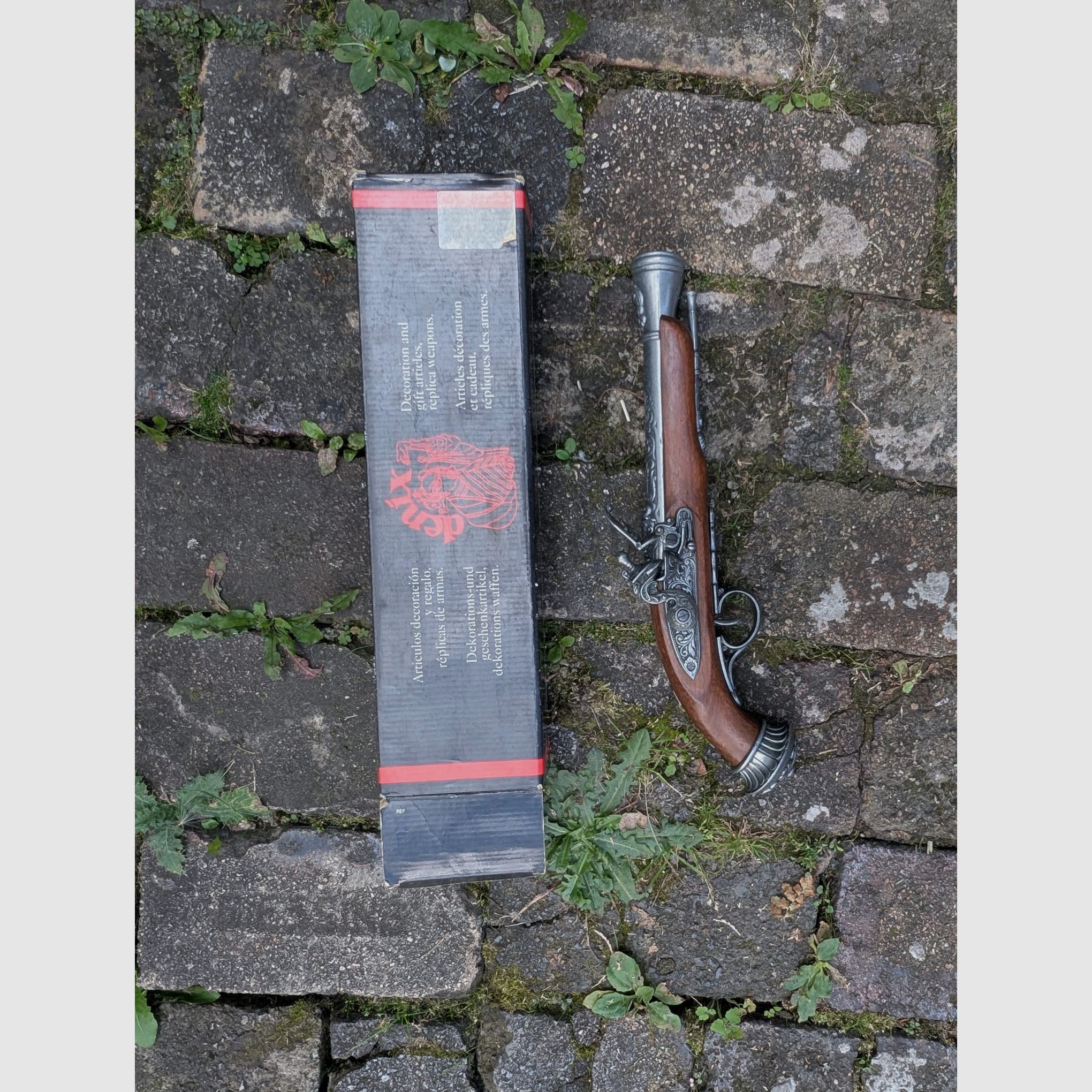 Denix pistola de pedernal decorativa
