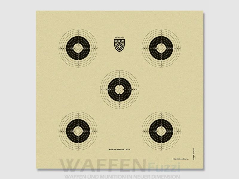 BDS Scheibe Z2 für 50/100 Meter 5 Motive 50 St. 55x52 cm