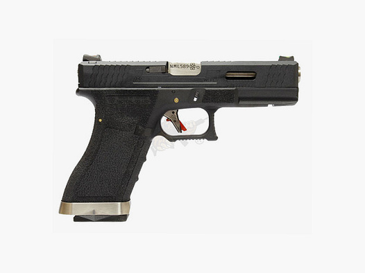 WE Custom 18C Metall Version  Airsoft Pistole in Schwarz GBB -F-