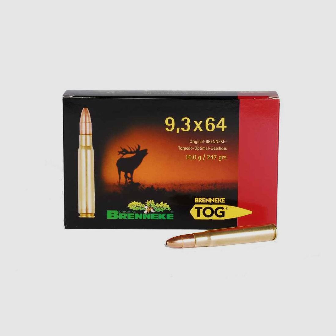 9.3x64 TOG 16.0g/247grs. Brenneke