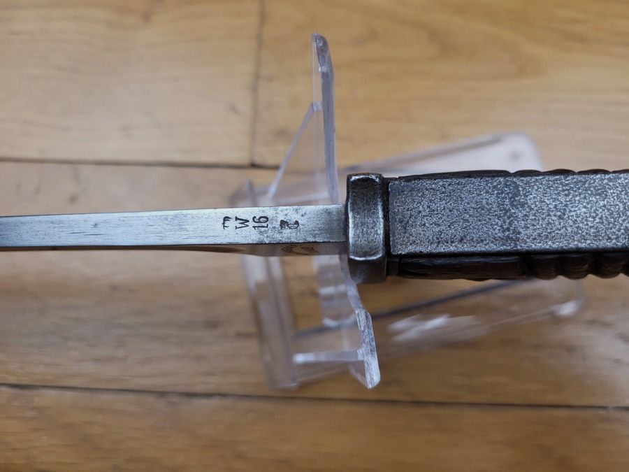 Baionetta tedesca 98/05 2° tipo – fabbricazione molto rara "PACK OHLIGER &CO SOLINGEN" – W16 – TBE, immagine 9 di 12