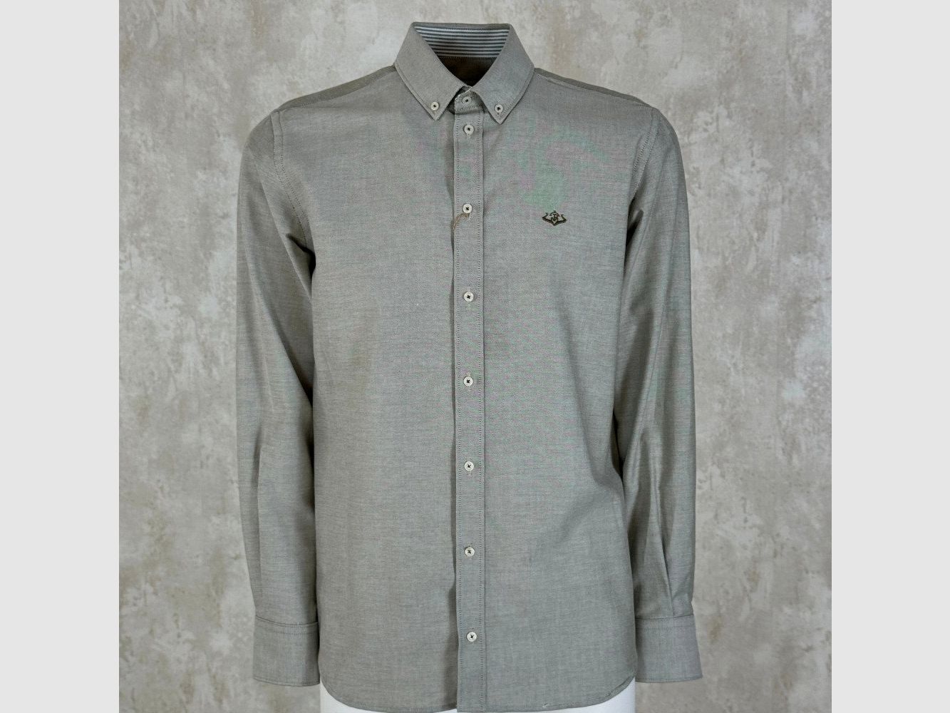 Camicia da caccia da uomo in tessuto liscio, verde, immagine 1 di 3