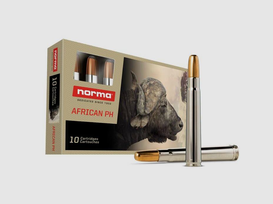 NORMA African PH .375 H&H Mag. Woodleigh FMJ 22,7g/350gr, Bild 1 von 2