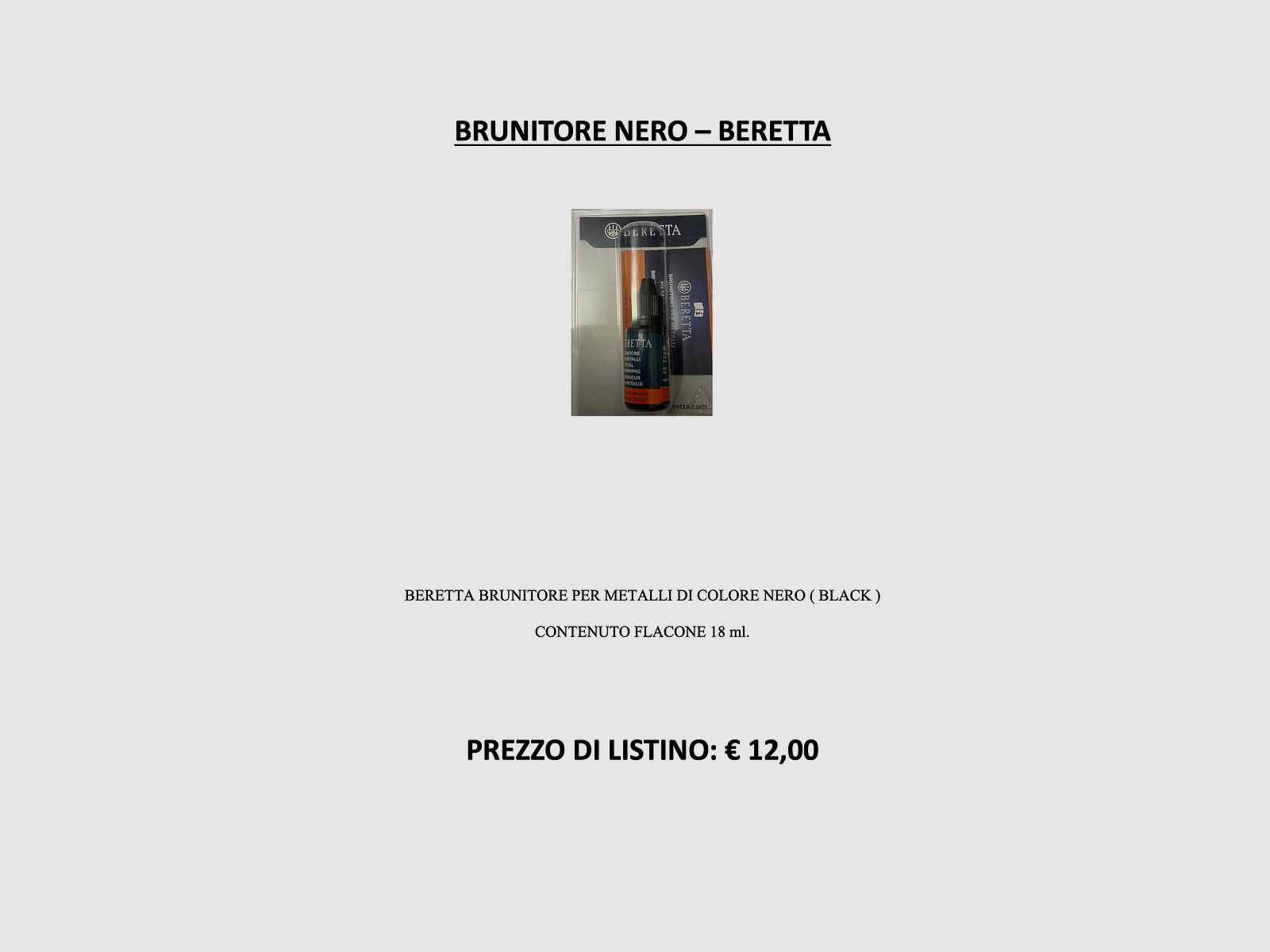 Beretta – BRUNITORE NERO, afbeelding 2 van 2