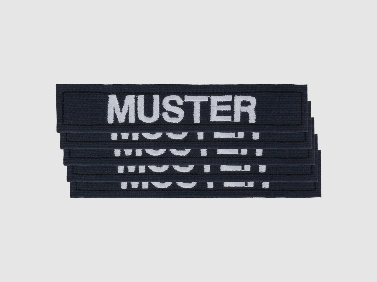 ASMC Namensbänder 5er Set blau weiß