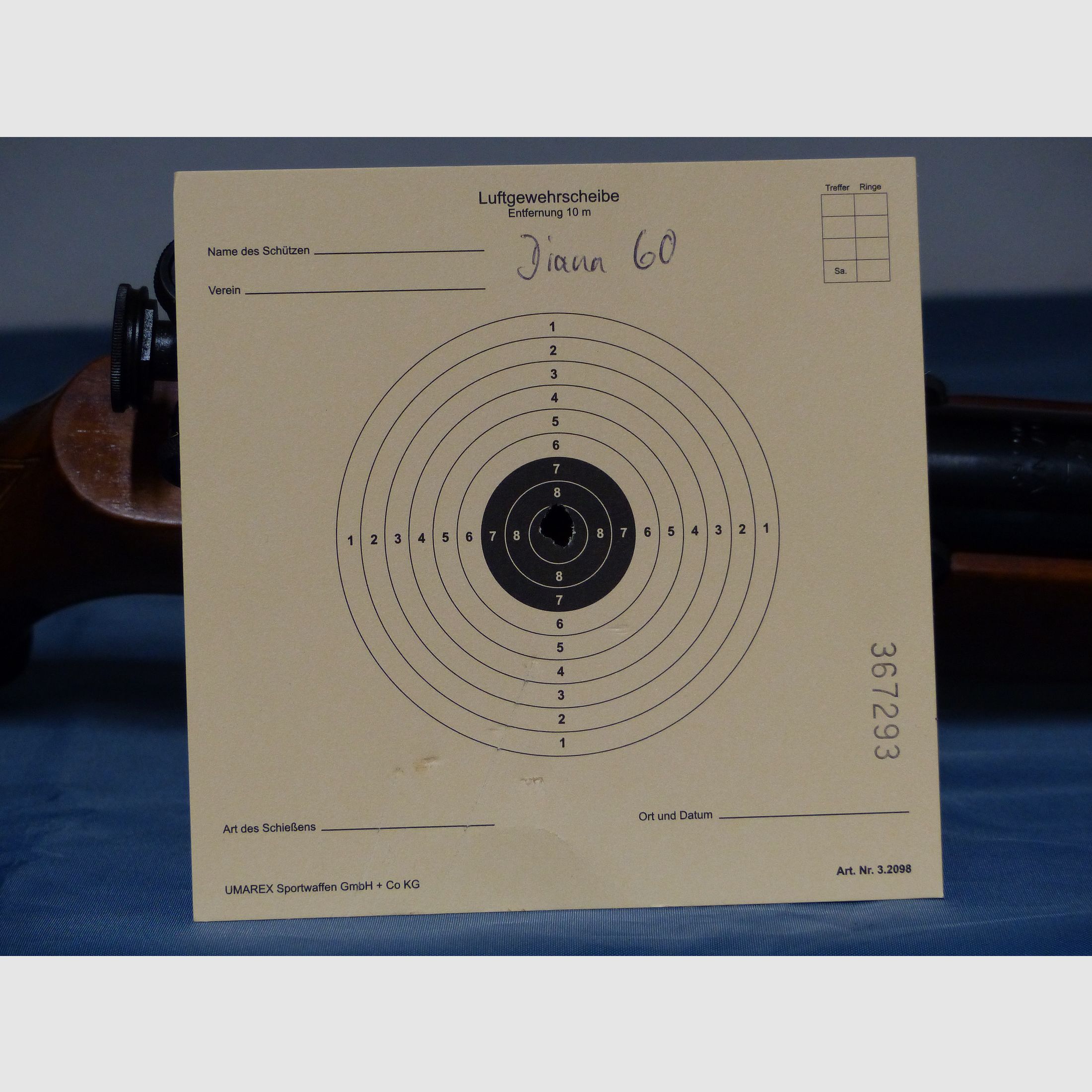 Luftgewehr Knicklauf Diana Modell 60 mit Diopter Cal. 4,5 mm ohne F vintage