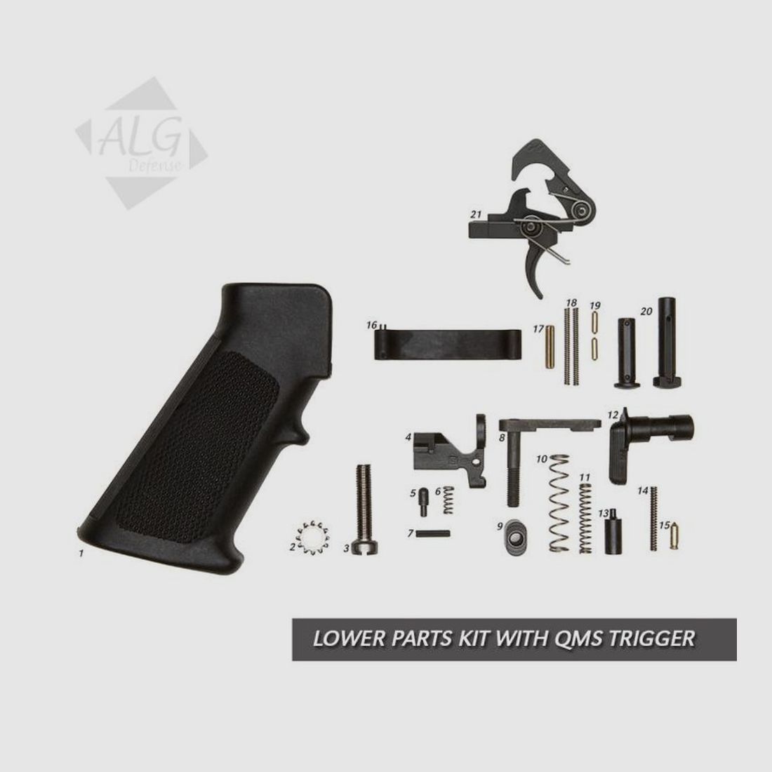 ALG Defence Lower Parts Kit with Grip + QMS