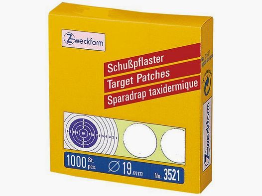 1.000 pcs Zweckform patchs de tir 19mm couleur BLANC