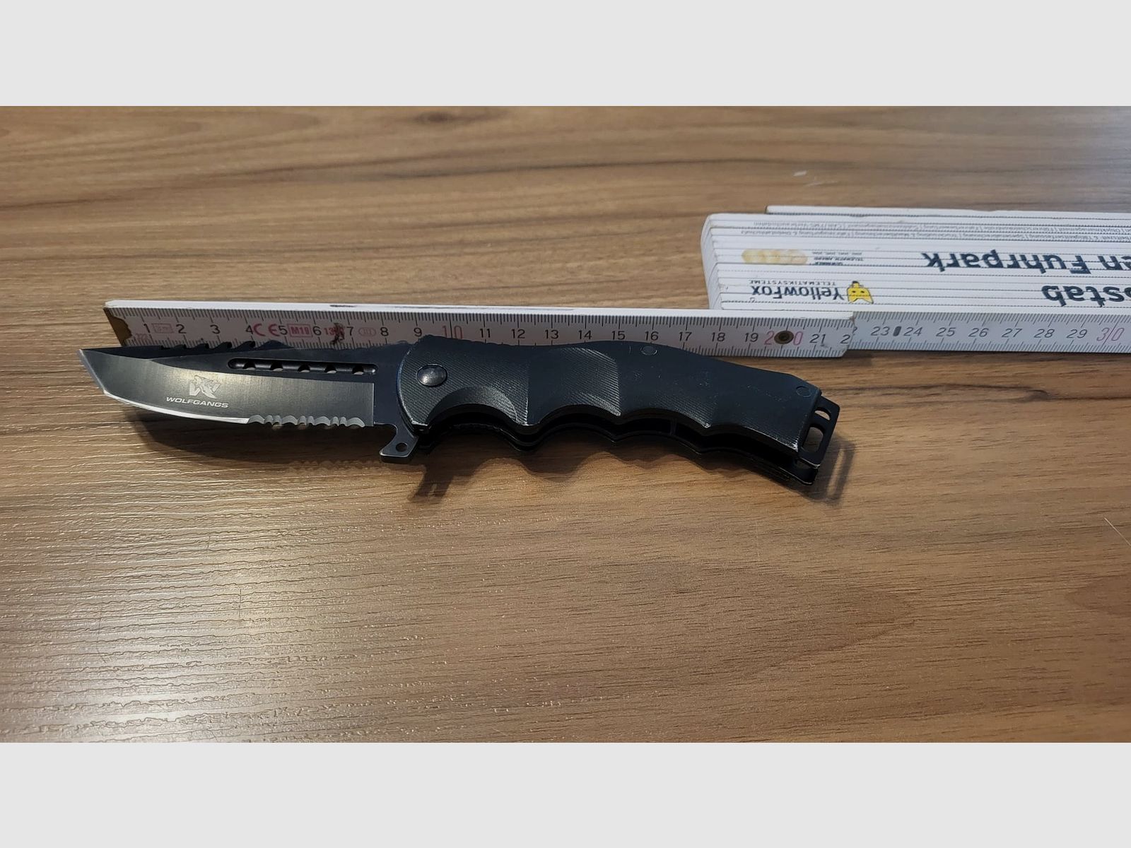 Wolfgangs Outdoor-Klappmesser 440C – Einhandmesser mit Glasbrecher & Gürtelclip